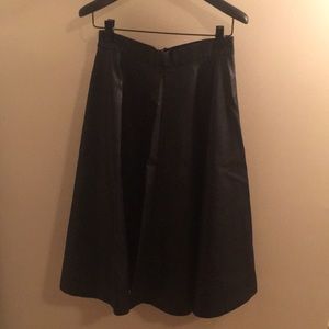 Forever21 Faux leather midi skirt in black